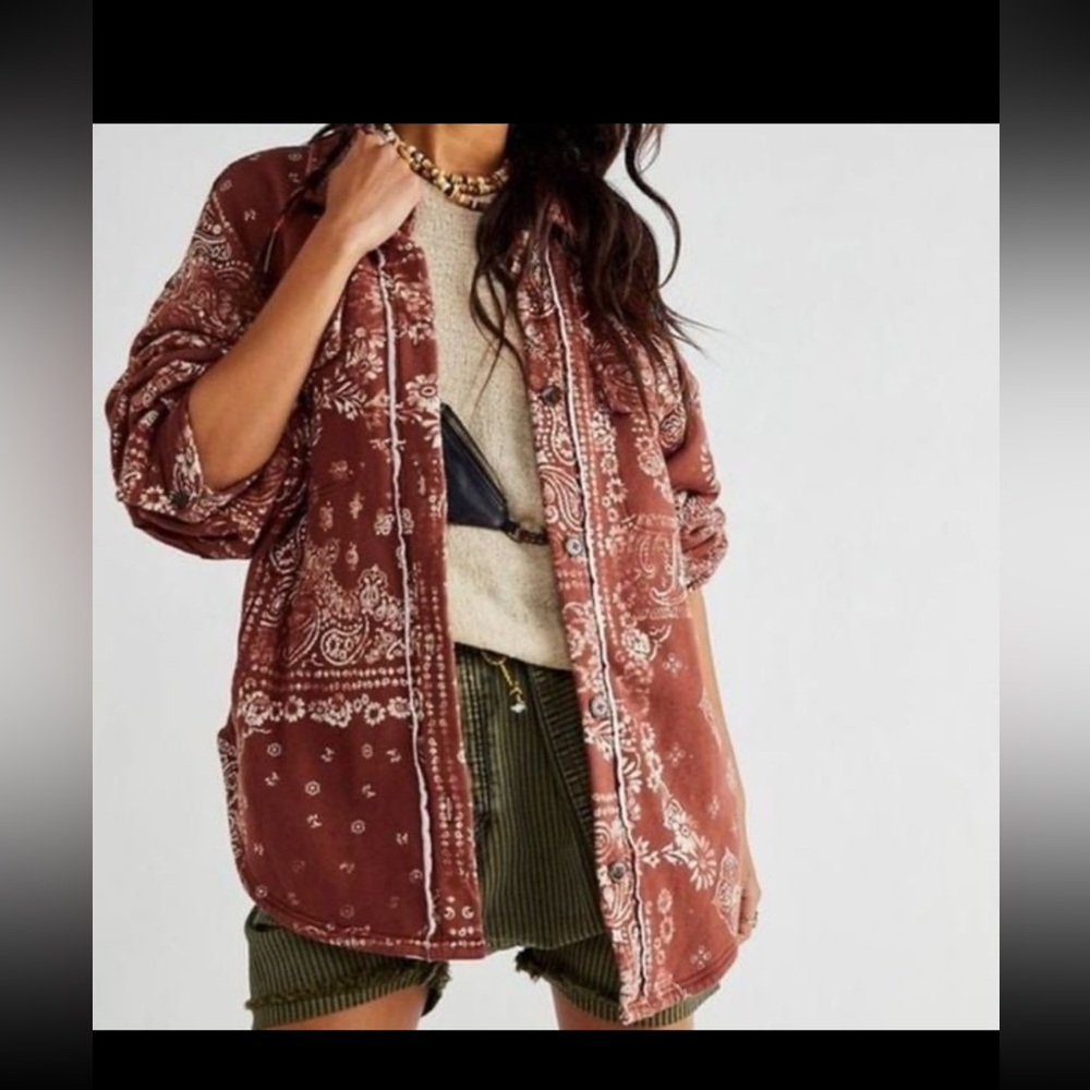 ❗️❗️ISO Free People Bandana Ruby Jacket Red